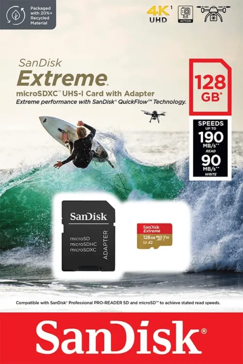 SanDisk 128GB Extreme microSDXC card