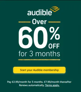 Unmissable Black Friday Offer: Audible Membership at Just £2.99/month